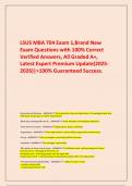        LSUS MBA 704 Exam 1&comma;Brand New Exam Questions with 100&percnt; Correct Verified Answers&comma; All Graded A&plus;&comma; Latest Expert Premium Update&lpar;2025-2026&rpar;&vert;>100&percnt; Guaranteed Success&period;