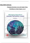 Solution Manual - Managing Operations Across the Supply Chain&comma; 5th Edition by Swink&comma; Melnyk & Hartley&comma; All 14 Chapters Covered&comma; Verified Latest Edition