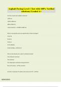 Asphalt Paving Level 1 Questions And Answers Rated A&plus; New Update Assured Satisfaction&period; Latest update
