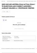 2025  NUR 605 MIDTERM EXAM ACTUAL EXAM &vert; 70 QUESTIONS AND CORRECT ANSWERS &vert; ALREADY GRADED A&plus; &vert; PROFESSOR VERIFIED