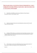 TEST BANK FOR ACCOUNTING FOR GOVERNMENTAL AND NONPROFIT ENTITIES 19TH JACQUELINE L RECK DANIEL NEELY SUZANNE LOWENSOHN QUESTIONS WITH COMPLETE SOLUTIONS 