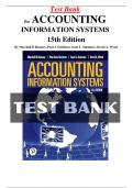 Test Bank for Accounting Information Systems 15th Edition By Marshall B Romney&comma; Paul J&period; Steinbart&comma; Scott L&period; Summers&comma; David A&period; Wood