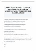 AREC 202 FINAL &lpar;2025&rpar; EXAM WITH 100&percnt; DETAILED & VERIFIED QUESTIONS AND ANSWERS &vert; GRADED A&plus; &vert; 100&percnt; SOLVED