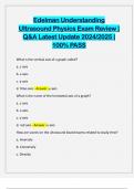 EDELMAN ULTRASOUND PHYSICS PACKAGE DEAL EXAMS &vert; QUESTIONS AND CORRECT ANSWERS &vert; LATEST UPDATE 2024&sol;2025