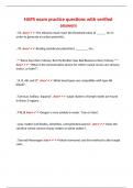 HAPS exam practice questions with verified answer1