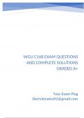  WGU C168 Exam Questions and Complete Solutions Graded A  Package Deal