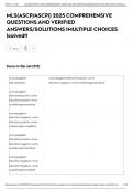 MLS&lpar;ASCP&sol;ASCPi&rpar; 2025 COMPREHENSIVE QUESTIONS AND VERIFIED ANSWERS&sol;SOLUTIONS &vert;MULTIPLE CHOICES &vert;solved&excl;&excl;