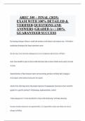 AREC 305 ~ FINAL &lpar;2025&rpar; EXAM WITH 100&percnt; DETAILED & VERIFIED QUESTIONS AND ANSWERS &vert;GRADED A&plus; &vert; 100&percnt; GUARANTEED SUCCESS