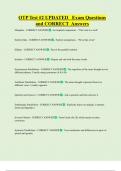 OTP Test &num;2 UPDATED Exam Questions  and CORRECT Answers