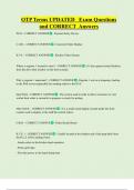 OTP Terms UPDATED Exam Questions  and CORRECT Answers