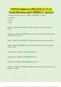 OTP510 midterm UPDATED ACTUAL  Exam Questions and CORRECT Answers