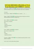OTP 510  Bundled Exam Questions and CORRECT Answers