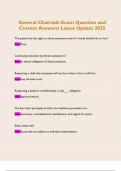 General Chairside Exam Question and  Correct Answers&sol; Latest Update 2025