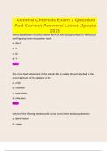 General ChaGeneral Chairside Exam Question and Correct Answers&sol; Latest Update 2025irside