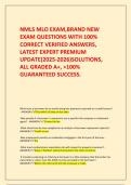    NMLS MLO EXAM&comma;BRAND NEW EXAM QUESTIONS WITH 100&percnt; CORRECT VERIFIED ANSWERS&comma; LATEST EXPERT PREMIUM UPDATE&lpar;2025-2026&rpar;SOLUTIONS&comma; ALL GRADED A&plus;&comma; >100&percnt; GUARANTEED SUCCESS&period;