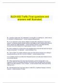 BLEA 855 Traffic Final questions and  answers well illustrated