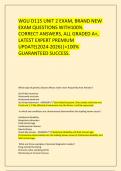  WGU D115 UNIT 2 EXAM&comma; BRAND NEW EXAM QUESTIONS WITH100&percnt; CORRECT ANSWERS&comma; ALL GRADED A&plus;&comma; LATEST EXPERT PREMIUM UPDATE&lpar;2024-2026&rpar;&vert;>100&percnt; GUARANTEED SUCCESS&period;