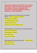 ADVANCED TRAUMA LIFE SUPPORT &lpar;ATLS&rpar; LATEST  2025 ACTUAL EXAM TEST BANK 300 QUESTIONS  AND CORRECT DETAILED ANSWERS WITH  RATIONALES &lpar;VERIFIED ANSWERS&rpar; &vert;ALREADY  GRADED A&plus; LATEST VERSION&excl;&excl;&excl;