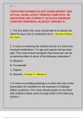 CAPSTONE PHARMACOLOGY EXAM NEWEST 2025  ACTUAL EXAM LATEST VERSION COMPLETE 100  QUESTIONS AND CORRECT DETAILED ANSWERS  &lpar;VERIFIED ANSWERS&rpar; &vert;ALREADY GRADED A&plus;