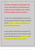 CAPSTONE FUNDAMENTALS EXAM NEWEST 2025  ACTUAL EXAM COMPLETE 100 QUESTIONS AND  CORRECT DETAILED ANSWERS LATEST VERSION &lpar;VERIFIED ANSWERS&rpar; &vert;ALREADY GRADED A&plus;