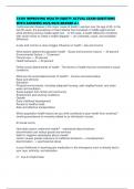 TA101 IMPROVING HEALTH EQUITY ACTUAL EXAM QUESTIONS WITH ANSWERS 2025&sol;2026 GRADED A&plus;