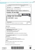 2024 Pearson Edexcel Level 1&sol;Level 2 GCSE &lpar;9&ndash;1&rpar; Design and Technology COMPONENT 1&colon; Metals JUNE Merged QP and MS