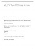 AC-HPAT Exam With Correct Answers&period;