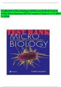 TEST BANK For Microbiology with Diseases by Taxonomy&comma; 6th Edition &lpar;Bauman&rpar;&vert; Complete Chapter's 1 - 27 &vert; 100 &percnt; Verified  ISBN&colon; 9780134832302 