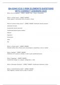ISA 62443 IC33 3 RISK ELEMENTS QUESTIONS WITH CORRECT ANSWERS 2025