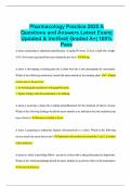 Pharmacology Practice 2025 A Questions and Answers Latest Exam&vert; Updated & Verified&vert; Graded A&plus;&vert; 100&percnt; Pass A nurse is preparing to administer ciprofloxacin 15 mg&sol;k