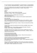 F100 FORCE MANAGEMENT QUESTIONS & ANSWERS