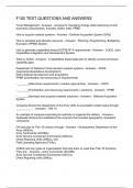 F100 TEST QUESTIONS AND ANSWERS