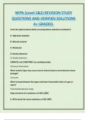 NFPA &lpar;Level 1&2&rpar; REVISION STUDY  QUESTIONS AND VERIFIED SOLUTIONS  A&plus; GRADED