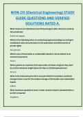 NFPA CFI &lpar;Electrical Engineering&rpar; STUDY  GUIDE QUESTIONS AND VERIFIED  SOLUTIONS RATED A