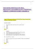 TEST BANK ESSENTIALS OF ORAL  HISTOLOGY AND EMBRYOLOGY 5THEDITION CHIEGO &vert;&vert; COMPLETE GUIDE &vert;&vert; GRADED A&plus;