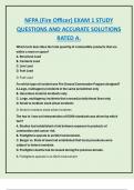 NFPA &lpar;Fire Officer&rpar; EXAM 1 STUDY  QUESTIONS AND ACCURATE SOLUTIONS  RATED A&period;