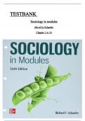 Test Bank For Sociology in Modules 6th Edition by Richard T&period; Schaefer&comma; All 18 Chapters&comma; Complete Guide A&plus; ISBN&colon;9780078026812