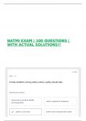 NATMI EXAM &vert; 100 QUESTIONS &vert; WITH ACTUAL SOLUTIONS&excl;&excl; 