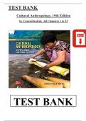 Test Bank - Cultural Anthropology&comma; 19th Edition &lpar;Kottak&rpar;&comma; &lpar;Ch 1 to 15 Covered&rpar; > Download as a Pdf File <