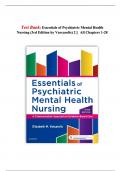 Test Bank&colon; Essentials of Psychiatric Mental Health Nursing &lpar;3rd Edition by Varcarolis&rpar; 2 &vert;&vert;  All Chapters 1-28 &vert;&vert; 2025