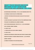 HEAVY TRUCK BRAKES MICHIGAN  MECHANIC STUDY GUIDE EXAM  QUESTIONS AND ANSWERS 100&percnt; PASS