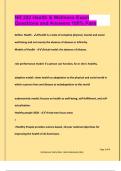 NR 222 Health & Wellness Exam  Questions and Answers 100&percnt; Pass