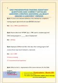 GNA PROGRAM&sol;PAID FEEDING ASSISTANT QUESTIONS AND CORRECT DETAILED  ANSWERS &lpar;VERIFIED ANSWERS&rpar; &vert;&vert;ALREADY  GRADED A&plus;&vert;&vert;NEWEST VERSION