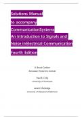 Solutions Manual to accompany Communication Systems An Introduction to Signals and Noise in Electrical Communication Fourth Edition