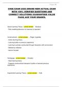 CHSE EXAM 2025&vert; BRAND NEW ACTUAL EXAM  WITH 100&percnt; VERIFIED QUESTIONS AND  CORRECT SOLUTIONS&vert; GUARANTEED VALUE  PACK&vert; ACE YOUR GRADES&period;