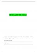 EPIC CADENCE 100 QUESTIONS WITH COMPLETE ANSWERS