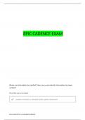 SCHEGISTRAR EPIC CADENCE QUESTIONS WITH COMPLETE ANSWERS