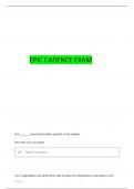 EPIC CADENCE PRELUDE FUNDAMENTALS QUESTIONS WITH COMPLETE ANSWERS