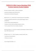 NIMS ICS-100c Course Questions With  Correct Answers &vert;Latest Updates