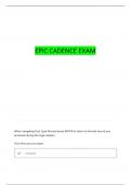 EPIC CADENCE ACCESS ADMINISTRATION QUESTIONS WITH COMPLETE ANSWERS